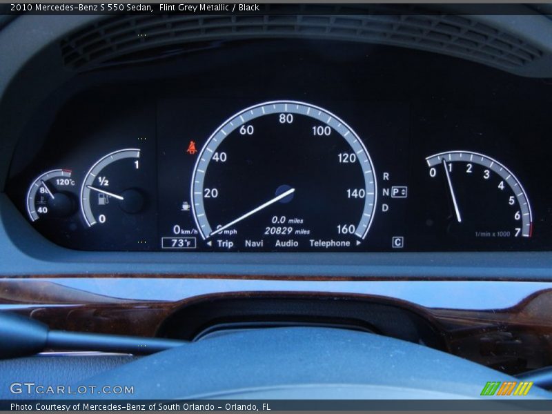 Flint Grey Metallic / Black 2010 Mercedes-Benz S 550 Sedan