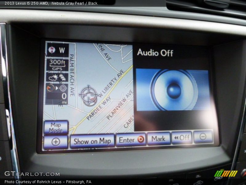Nebula Gray Pearl / Black 2013 Lexus IS 250 AWD