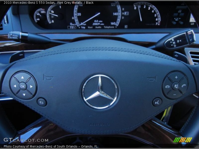 Flint Grey Metallic / Black 2010 Mercedes-Benz S 550 Sedan