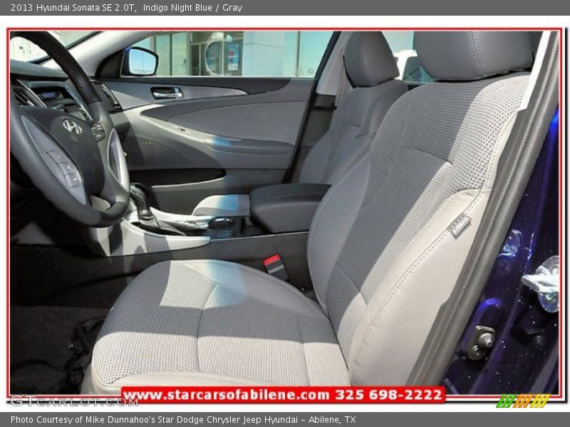 Indigo Night Blue / Gray 2013 Hyundai Sonata SE 2.0T