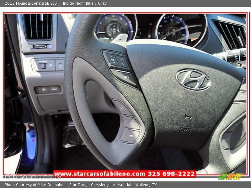 Indigo Night Blue / Gray 2013 Hyundai Sonata SE 2.0T