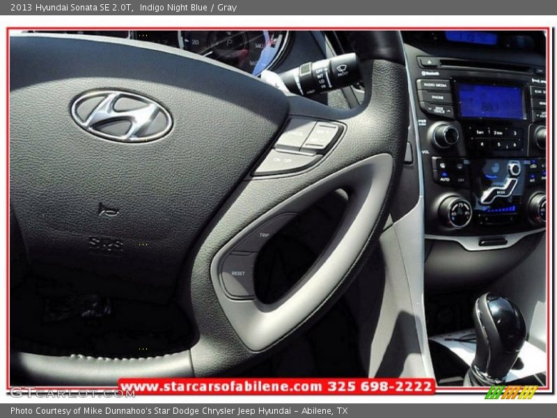 Indigo Night Blue / Gray 2013 Hyundai Sonata SE 2.0T