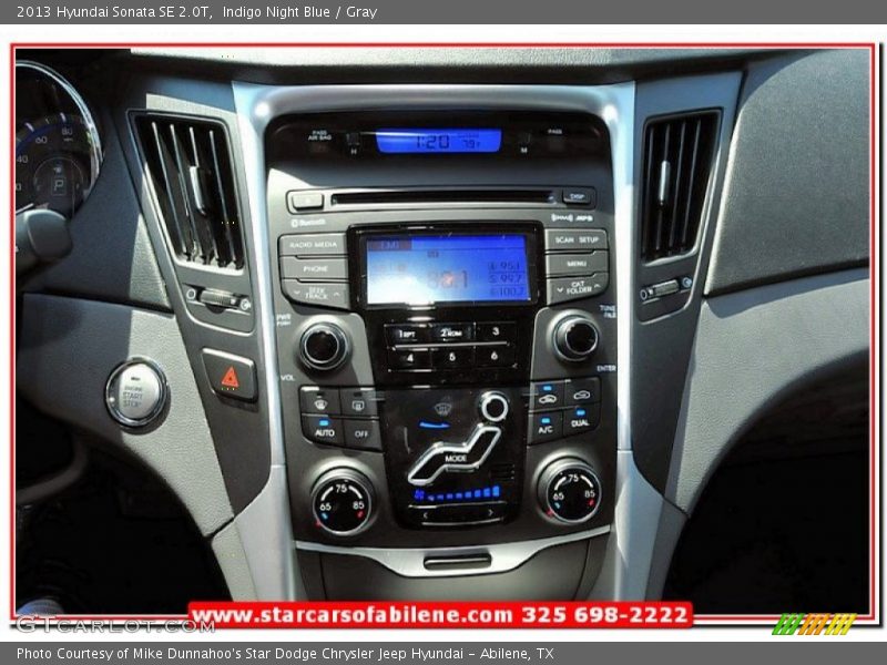 Indigo Night Blue / Gray 2013 Hyundai Sonata SE 2.0T