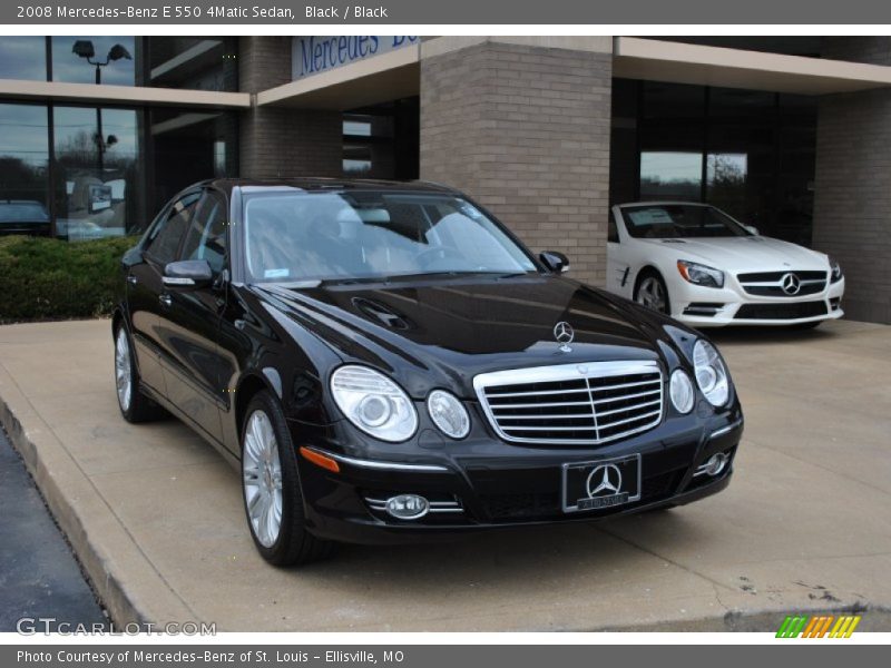 Black / Black 2008 Mercedes-Benz E 550 4Matic Sedan