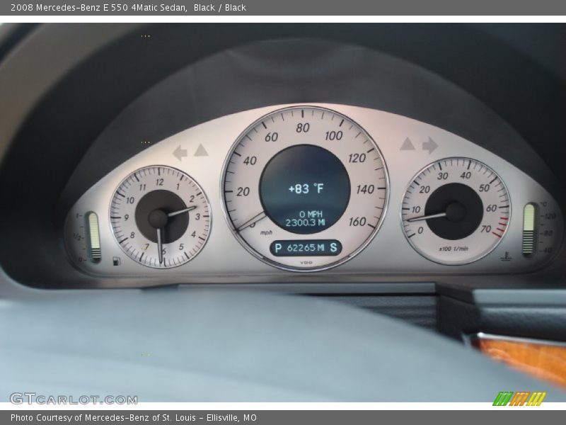 Black / Black 2008 Mercedes-Benz E 550 4Matic Sedan