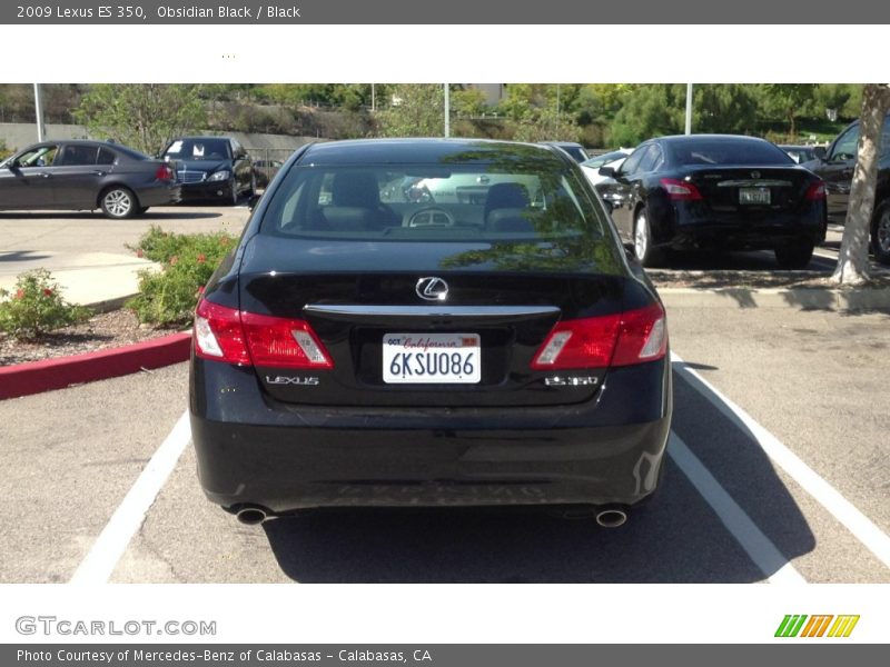 Obsidian Black / Black 2009 Lexus ES 350