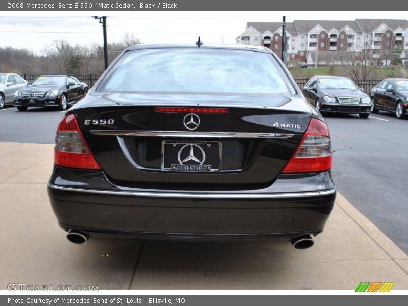 Black / Black 2008 Mercedes-Benz E 550 4Matic Sedan