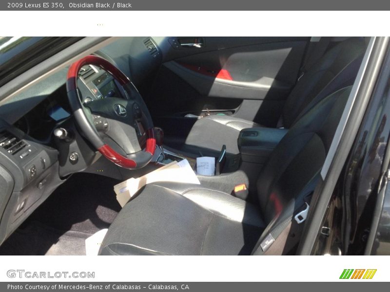 Obsidian Black / Black 2009 Lexus ES 350