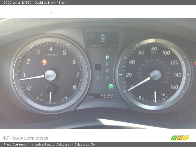 Obsidian Black / Black 2009 Lexus ES 350