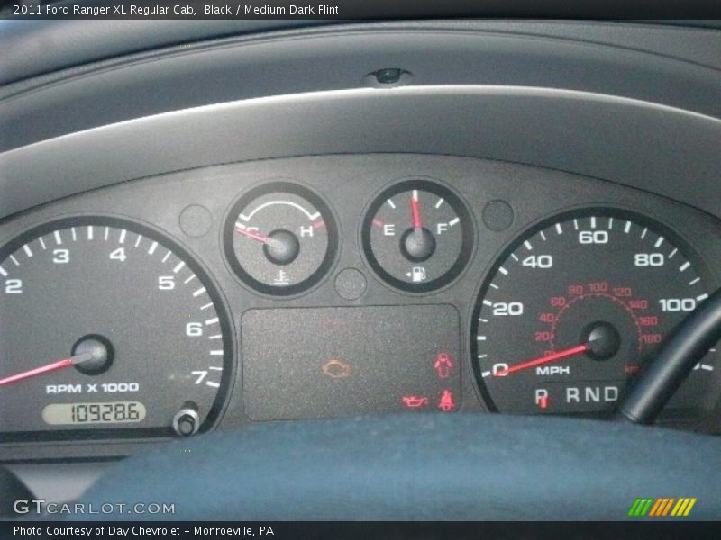 Black / Medium Dark Flint 2011 Ford Ranger XL Regular Cab