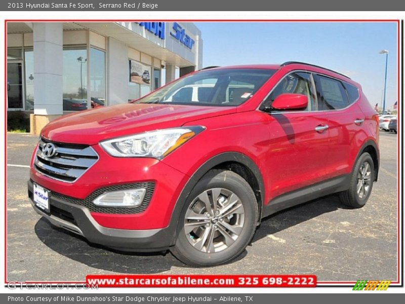 Serrano Red / Beige 2013 Hyundai Santa Fe Sport