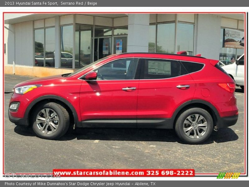 Serrano Red / Beige 2013 Hyundai Santa Fe Sport