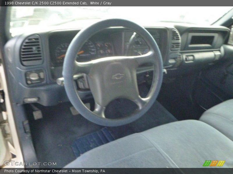 White / Gray 1998 Chevrolet C/K 2500 C2500 Extended Cab