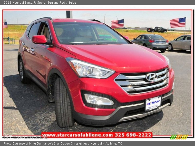 Serrano Red / Beige 2013 Hyundai Santa Fe Sport