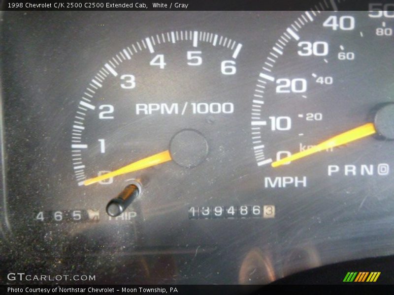 White / Gray 1998 Chevrolet C/K 2500 C2500 Extended Cab