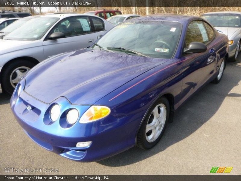 Cobalt Blue / Black/Gray 2001 Hyundai Tiburon