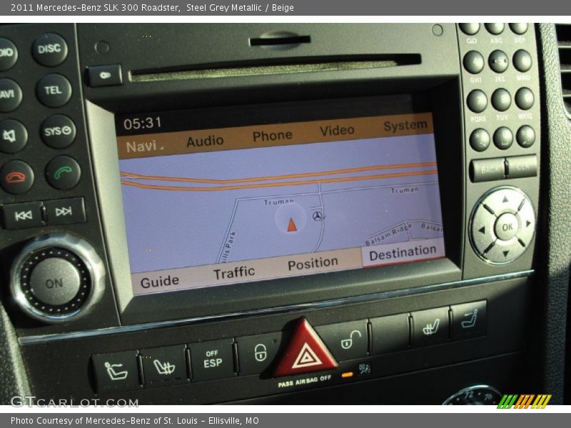 Steel Grey Metallic / Beige 2011 Mercedes-Benz SLK 300 Roadster