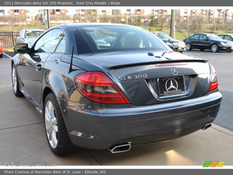 Steel Grey Metallic / Beige 2011 Mercedes-Benz SLK 300 Roadster