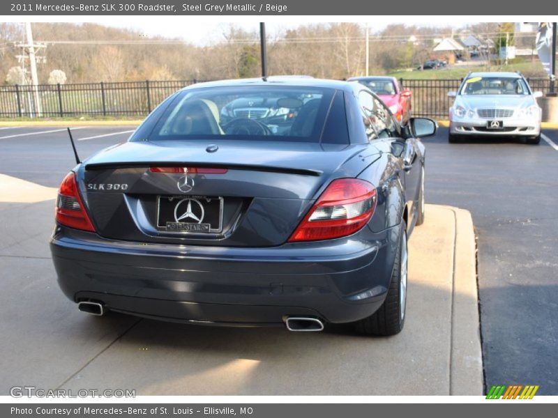Steel Grey Metallic / Beige 2011 Mercedes-Benz SLK 300 Roadster