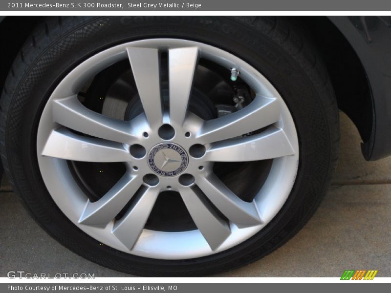 Steel Grey Metallic / Beige 2011 Mercedes-Benz SLK 300 Roadster