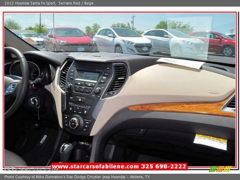 Serrano Red / Beige 2013 Hyundai Santa Fe Sport