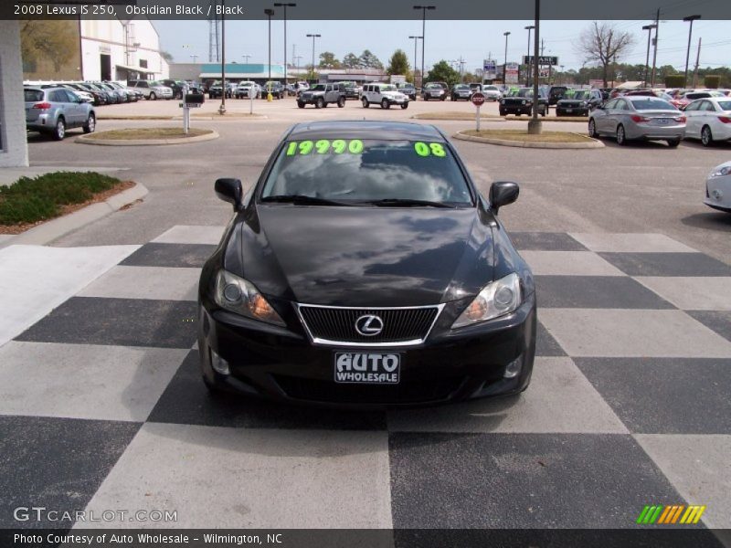 Obsidian Black / Black 2008 Lexus IS 250