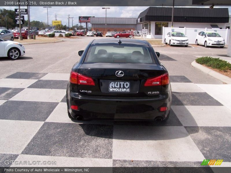Obsidian Black / Black 2008 Lexus IS 250