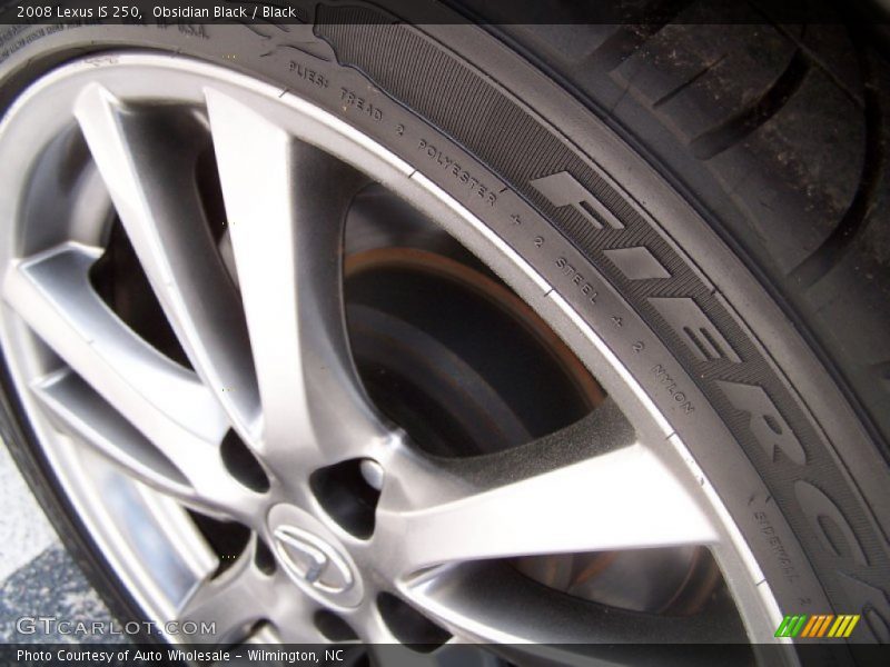Obsidian Black / Black 2008 Lexus IS 250