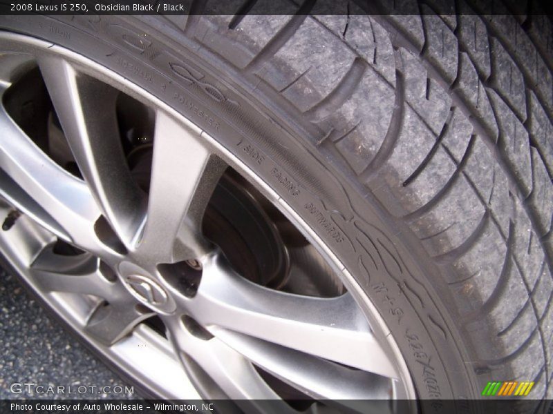 Obsidian Black / Black 2008 Lexus IS 250