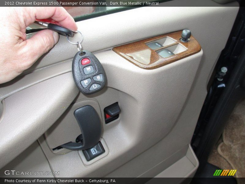 Dark Blue Metallic / Neutral 2012 Chevrolet Express 1500 Passenger Conversion Van