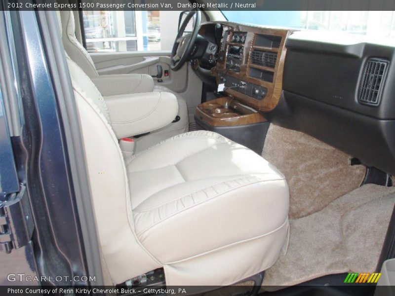 Dark Blue Metallic / Neutral 2012 Chevrolet Express 1500 Passenger Conversion Van