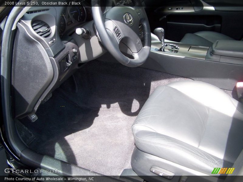 Obsidian Black / Black 2008 Lexus IS 250