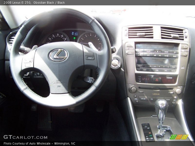 Obsidian Black / Black 2008 Lexus IS 250