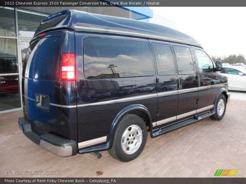 Dark Blue Metallic / Neutral 2012 Chevrolet Express 1500 Passenger Conversion Van