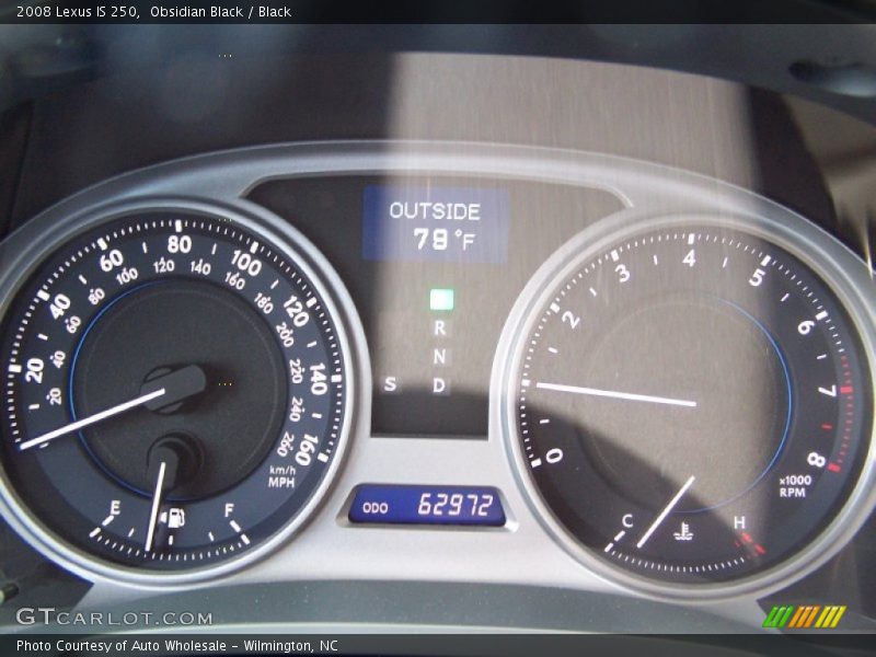 Obsidian Black / Black 2008 Lexus IS 250