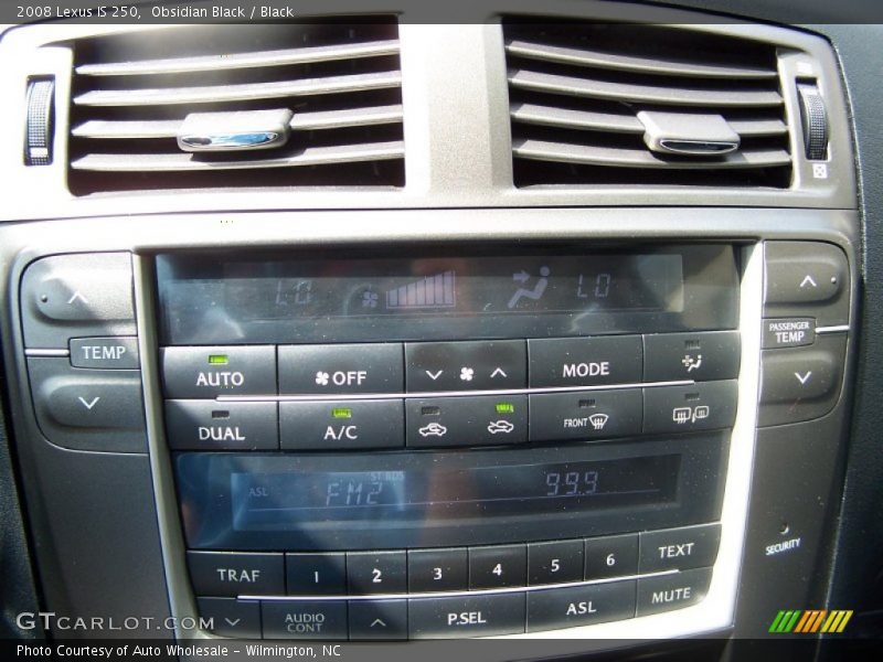 Obsidian Black / Black 2008 Lexus IS 250