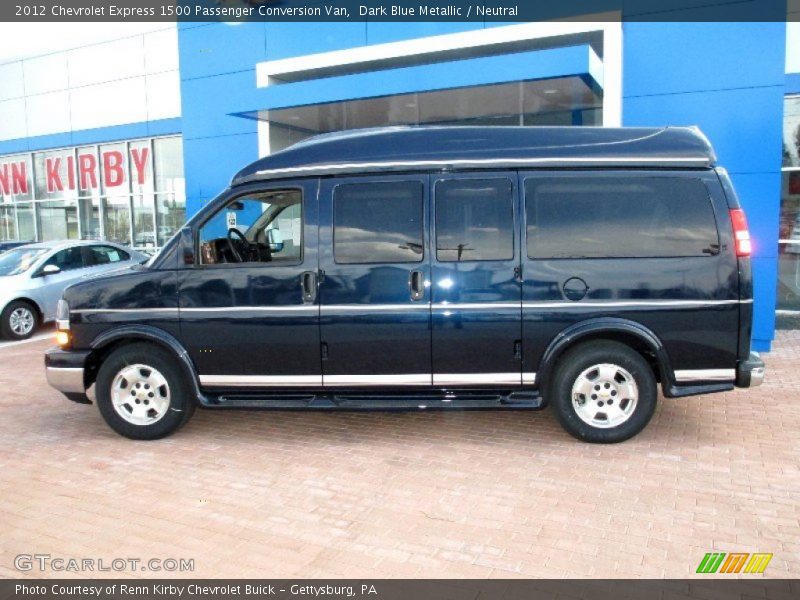 Dark Blue Metallic / Neutral 2012 Chevrolet Express 1500 Passenger Conversion Van