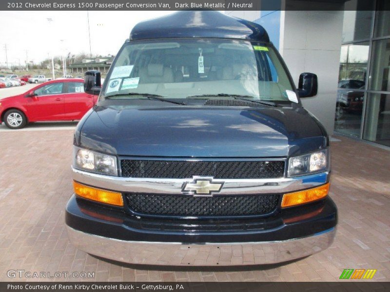 Dark Blue Metallic / Neutral 2012 Chevrolet Express 1500 Passenger Conversion Van