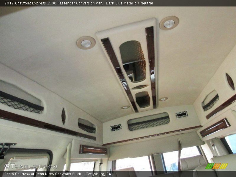 Dark Blue Metallic / Neutral 2012 Chevrolet Express 1500 Passenger Conversion Van