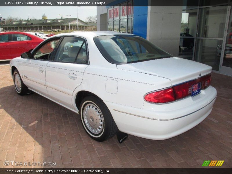Bright White Diamond / Taupe 1999 Buick Century Custom