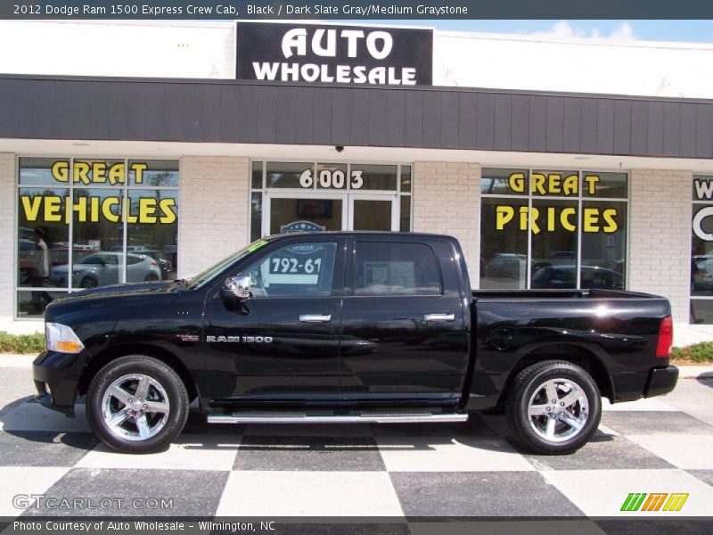 Black / Dark Slate Gray/Medium Graystone 2012 Dodge Ram 1500 Express Crew Cab
