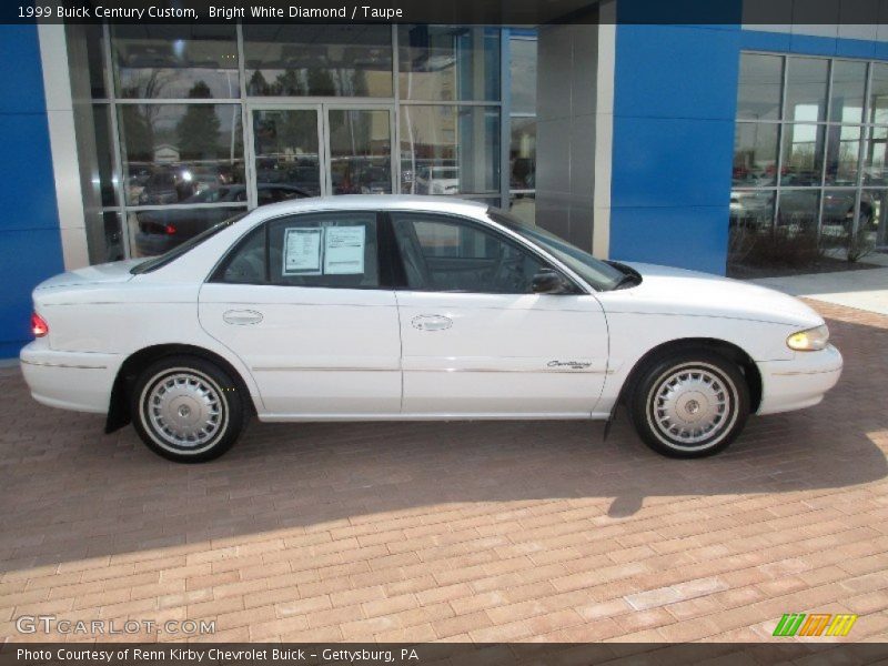 Bright White Diamond / Taupe 1999 Buick Century Custom