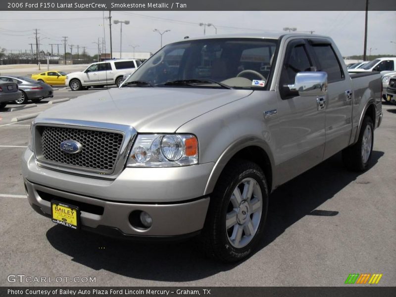 Smokestone Metallic / Tan 2006 Ford F150 Lariat SuperCrew