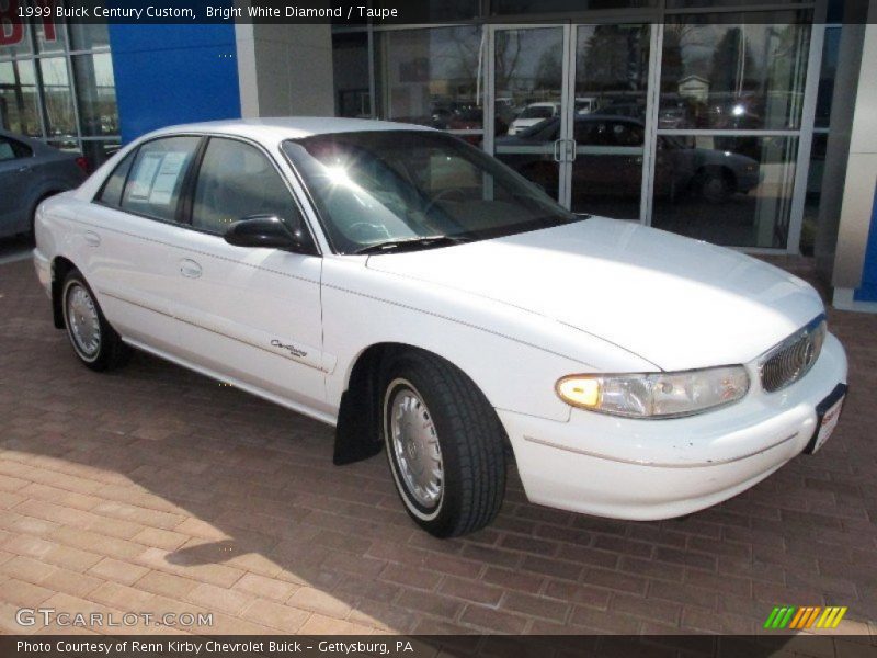 Bright White Diamond / Taupe 1999 Buick Century Custom