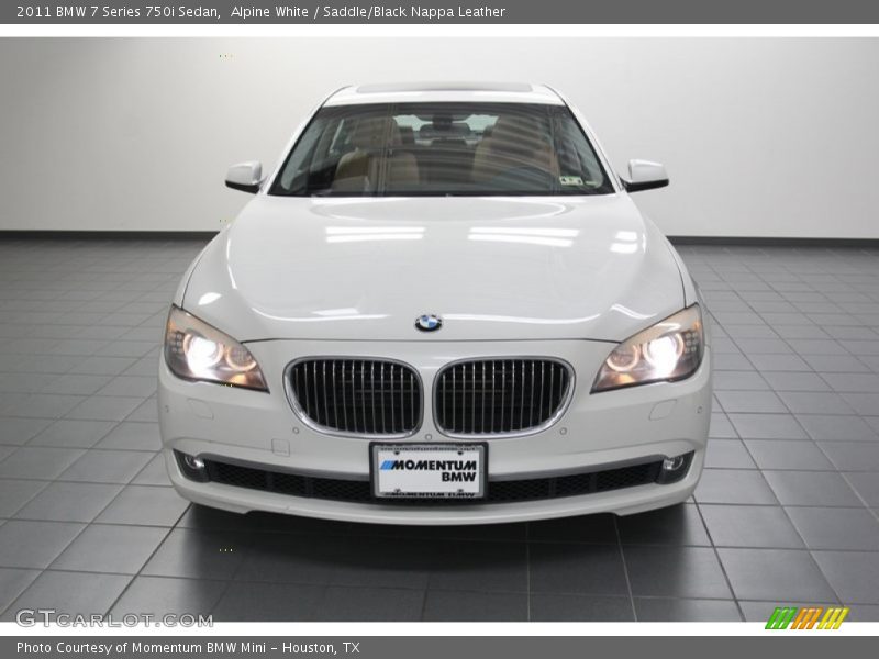 Alpine White / Saddle/Black Nappa Leather 2011 BMW 7 Series 750i Sedan