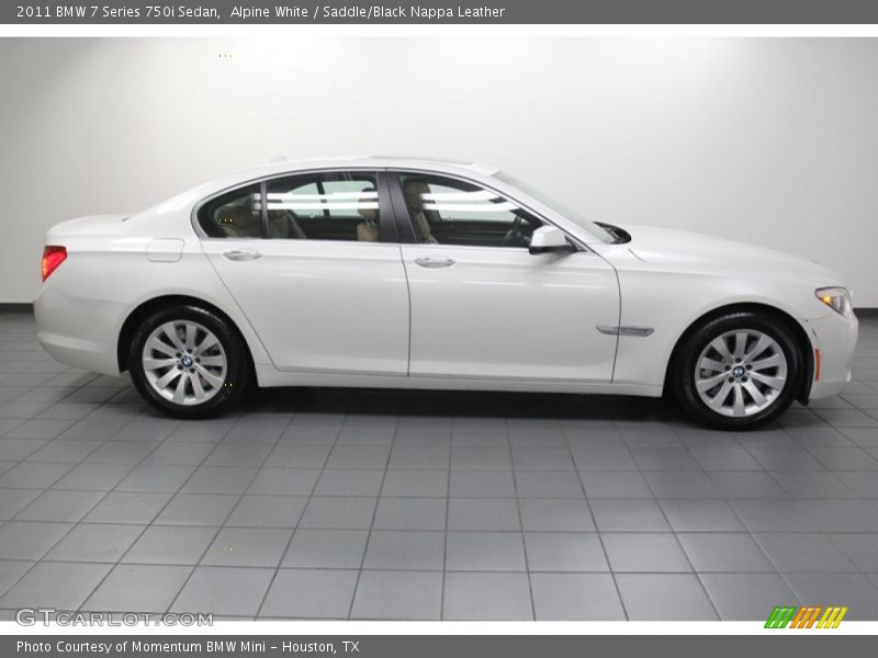 Alpine White / Saddle/Black Nappa Leather 2011 BMW 7 Series 750i Sedan