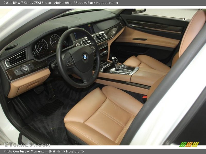 Alpine White / Saddle/Black Nappa Leather 2011 BMW 7 Series 750i Sedan