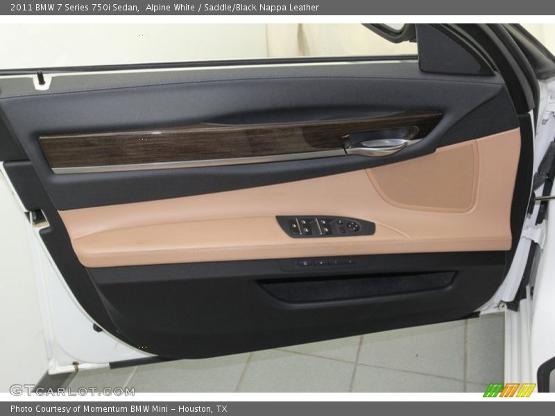 Alpine White / Saddle/Black Nappa Leather 2011 BMW 7 Series 750i Sedan