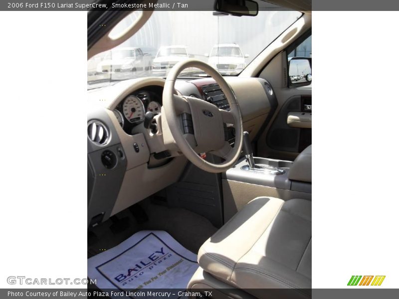 Smokestone Metallic / Tan 2006 Ford F150 Lariat SuperCrew