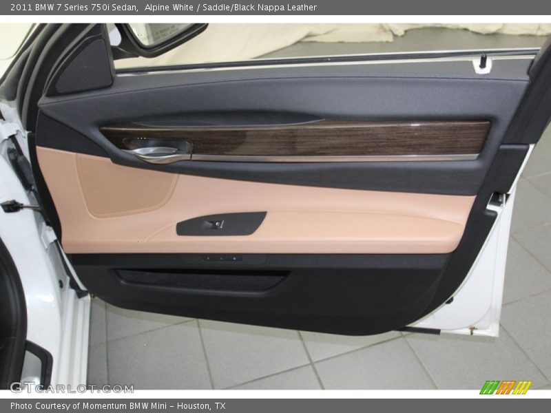 Alpine White / Saddle/Black Nappa Leather 2011 BMW 7 Series 750i Sedan